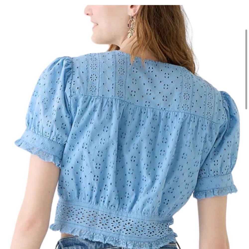 Jcrew NWOT eyelet cropped top. Sz xs